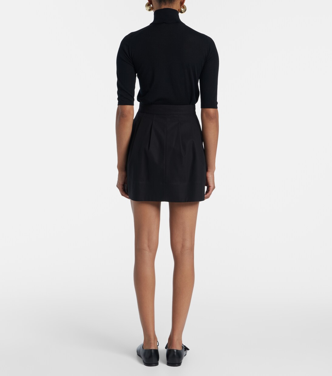 Minifalda plisada de sarga de algodón | Max Mara