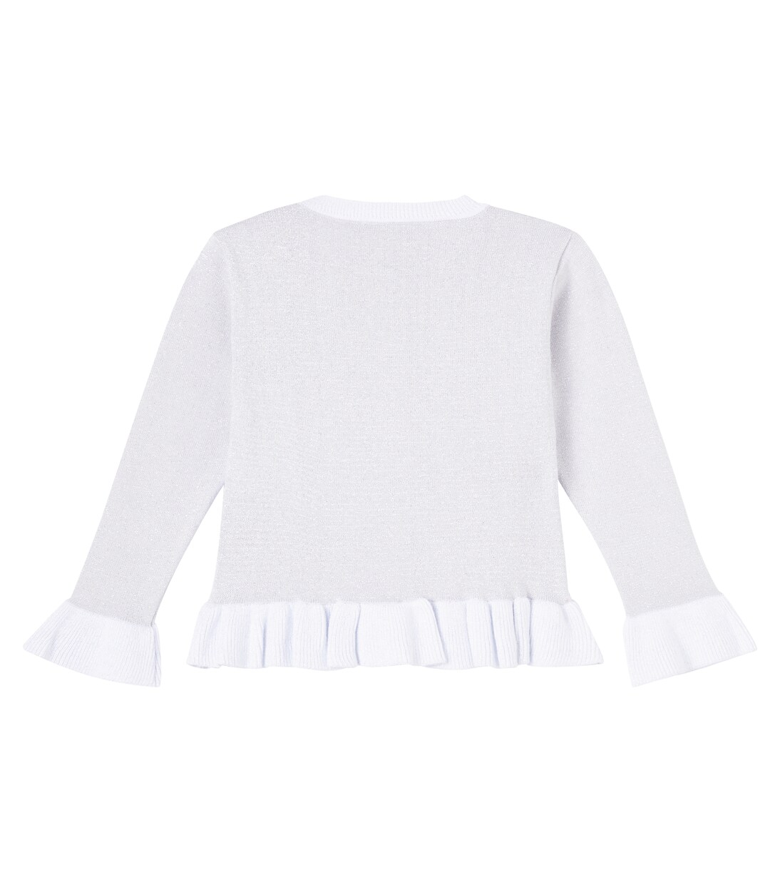 Ruffled cotton-blend jacquard cardigan | Stella McCartney Kids