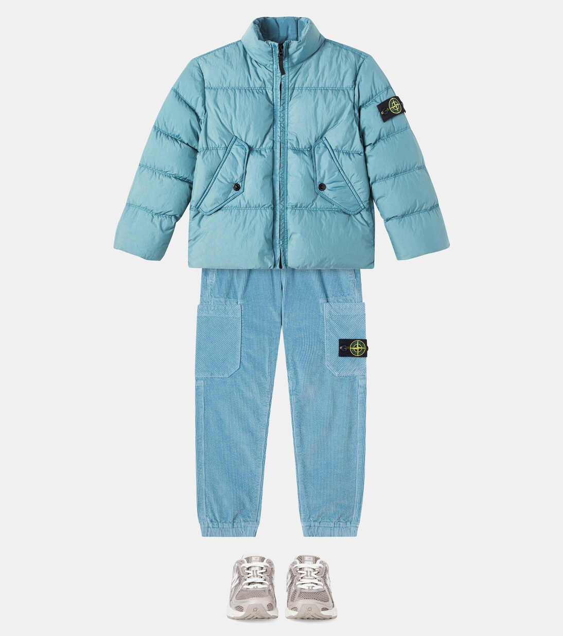 Compass down jacket | Stone Island Junior