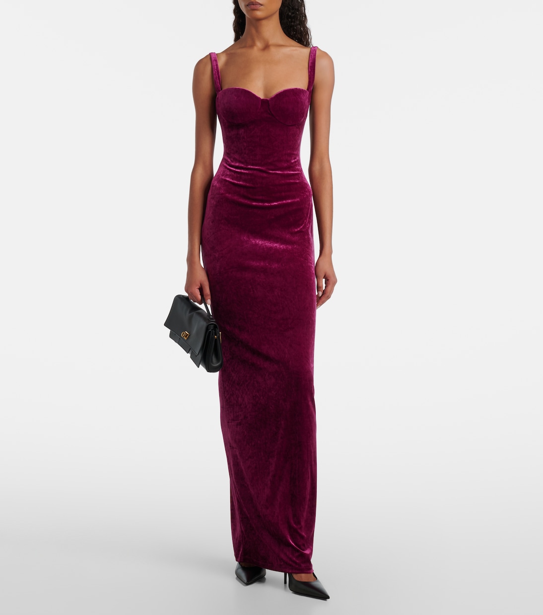 Abito lungo in velluto | Balenciaga
