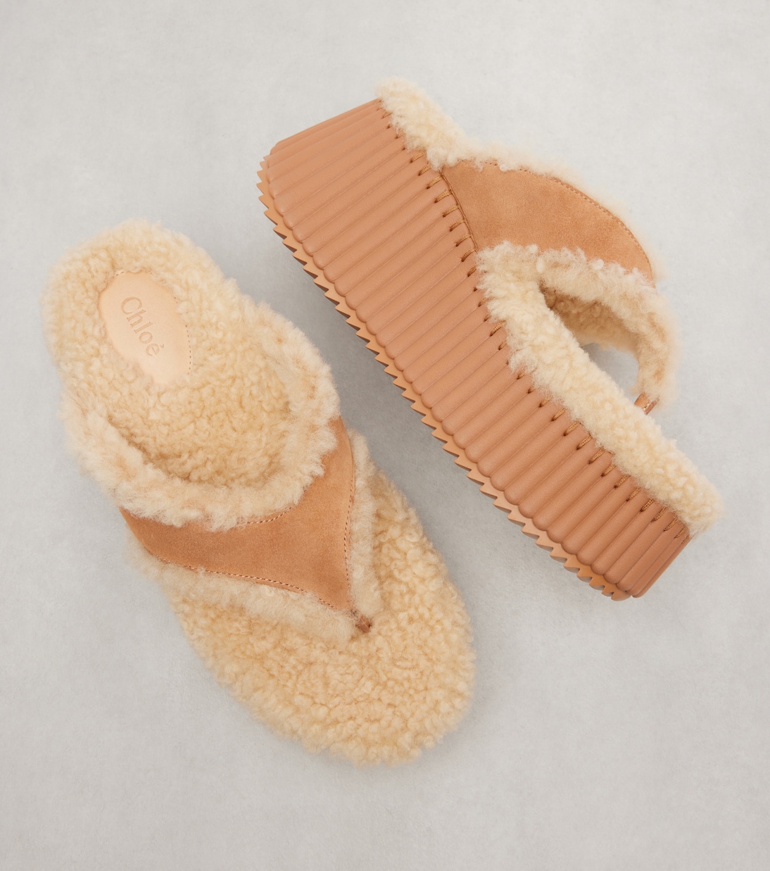 Nama 80 suede platform thong sandals | Chloé