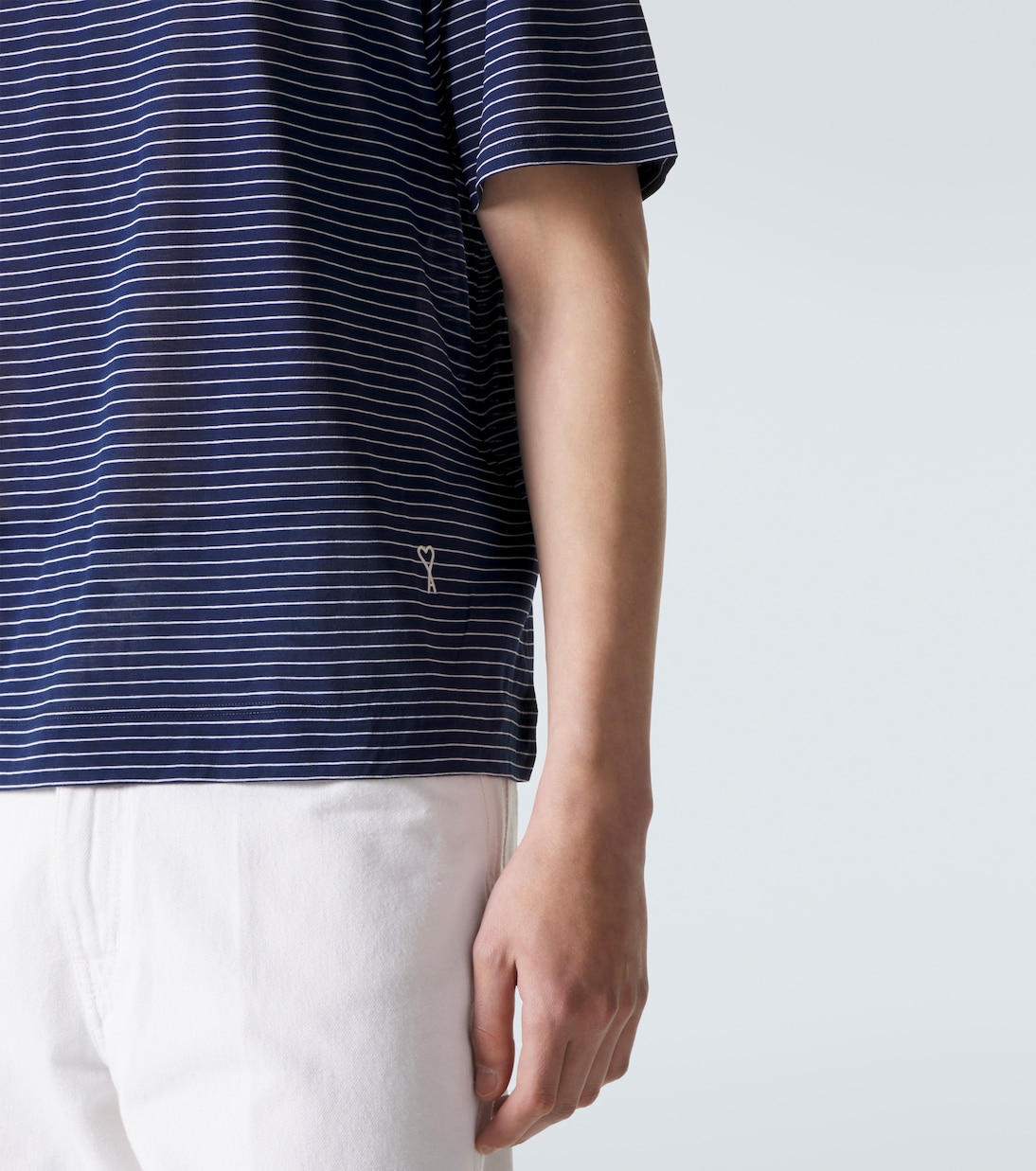 T-shirt in jersey di cotone a righe | Ami Paris