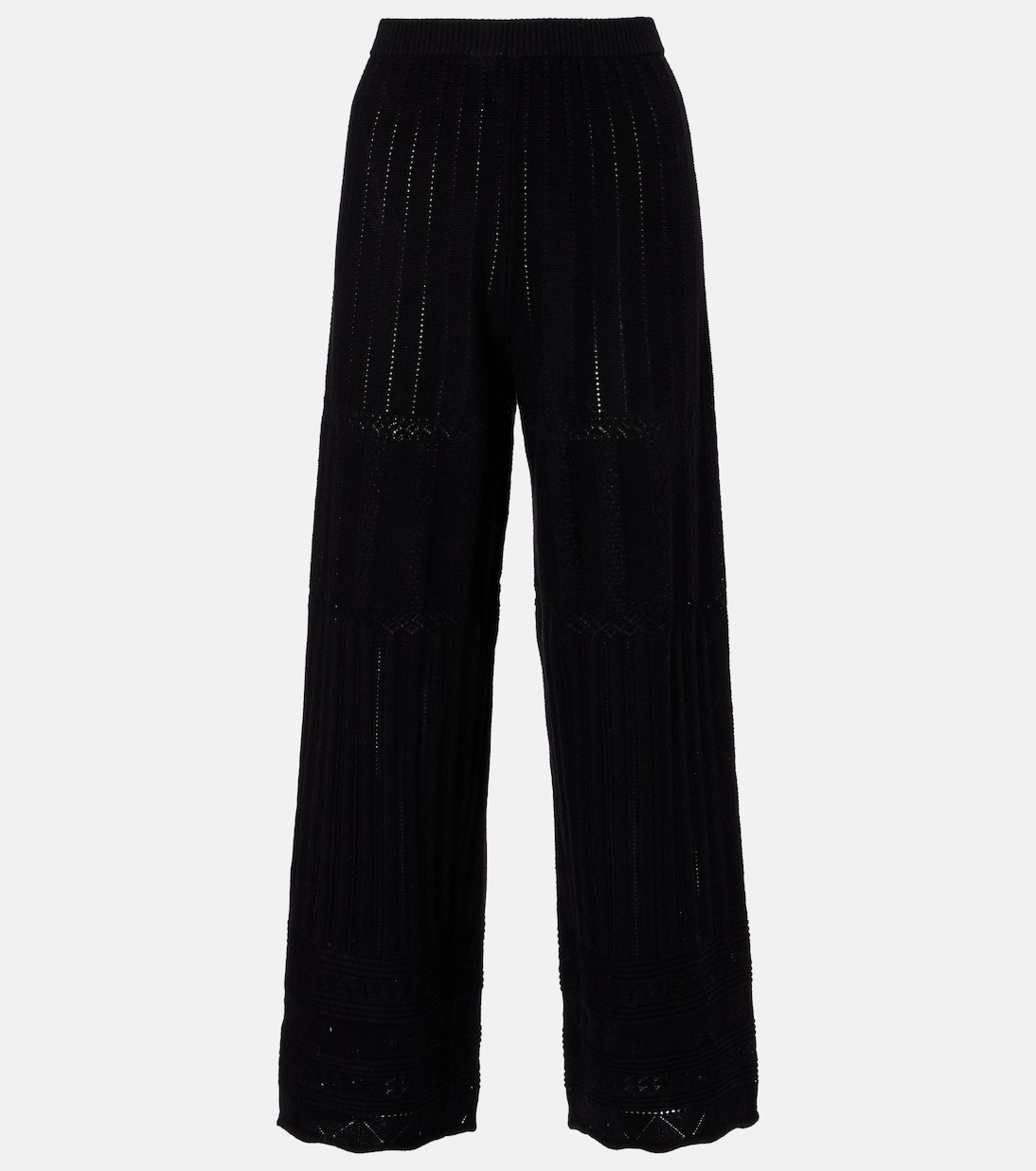 Alliage pointelle wool and cashmere wide-leg pants | Eres