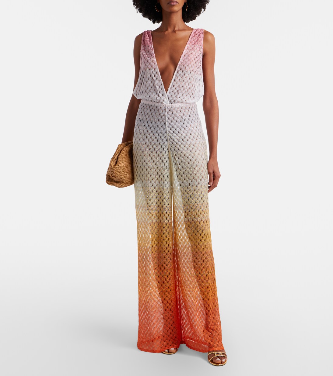 Open-knit lamé jumpsuit | Missoni