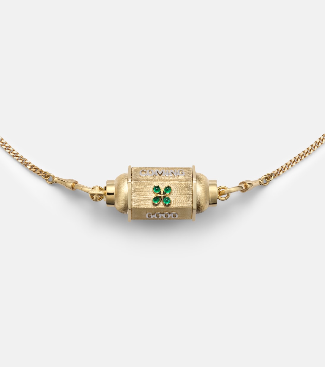 Collar con colgante Good Things de oro de 18 ct con esmeraldas | Marie Lichtenberg