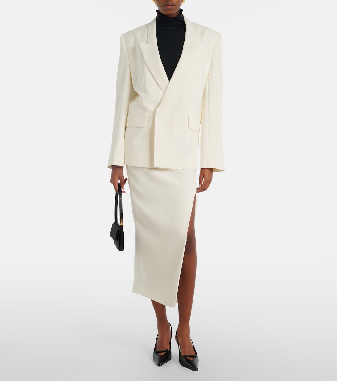 Midirock aus Twill | Victoria Beckham
