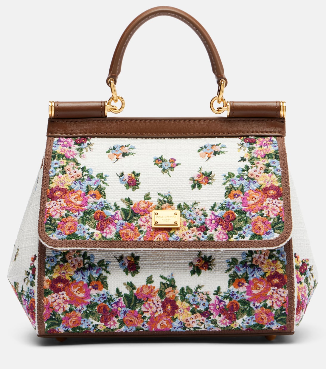 Sac à anse supérieure Sicily Medium en cuir | Dolce&Gabbana