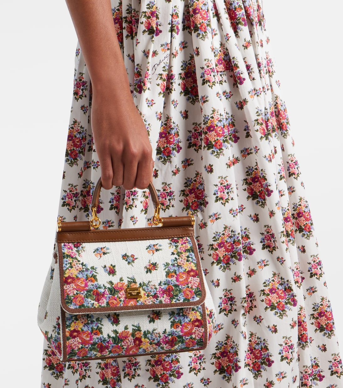 Sac à anse supérieure Sicily Medium en cuir | Dolce&Gabbana