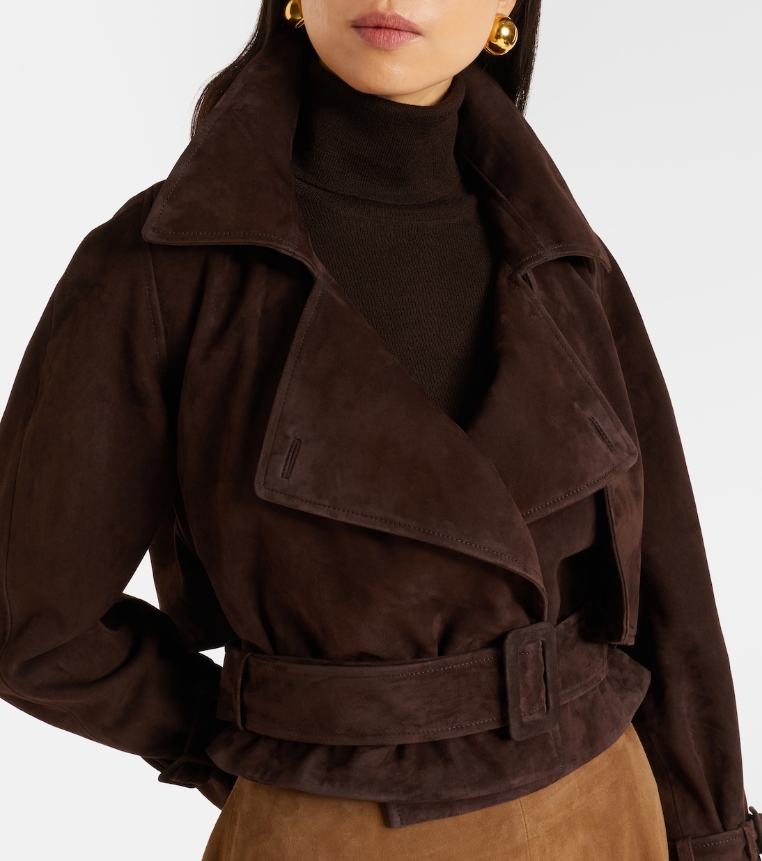 Hatti cropped suede jacket | Nour Hammour