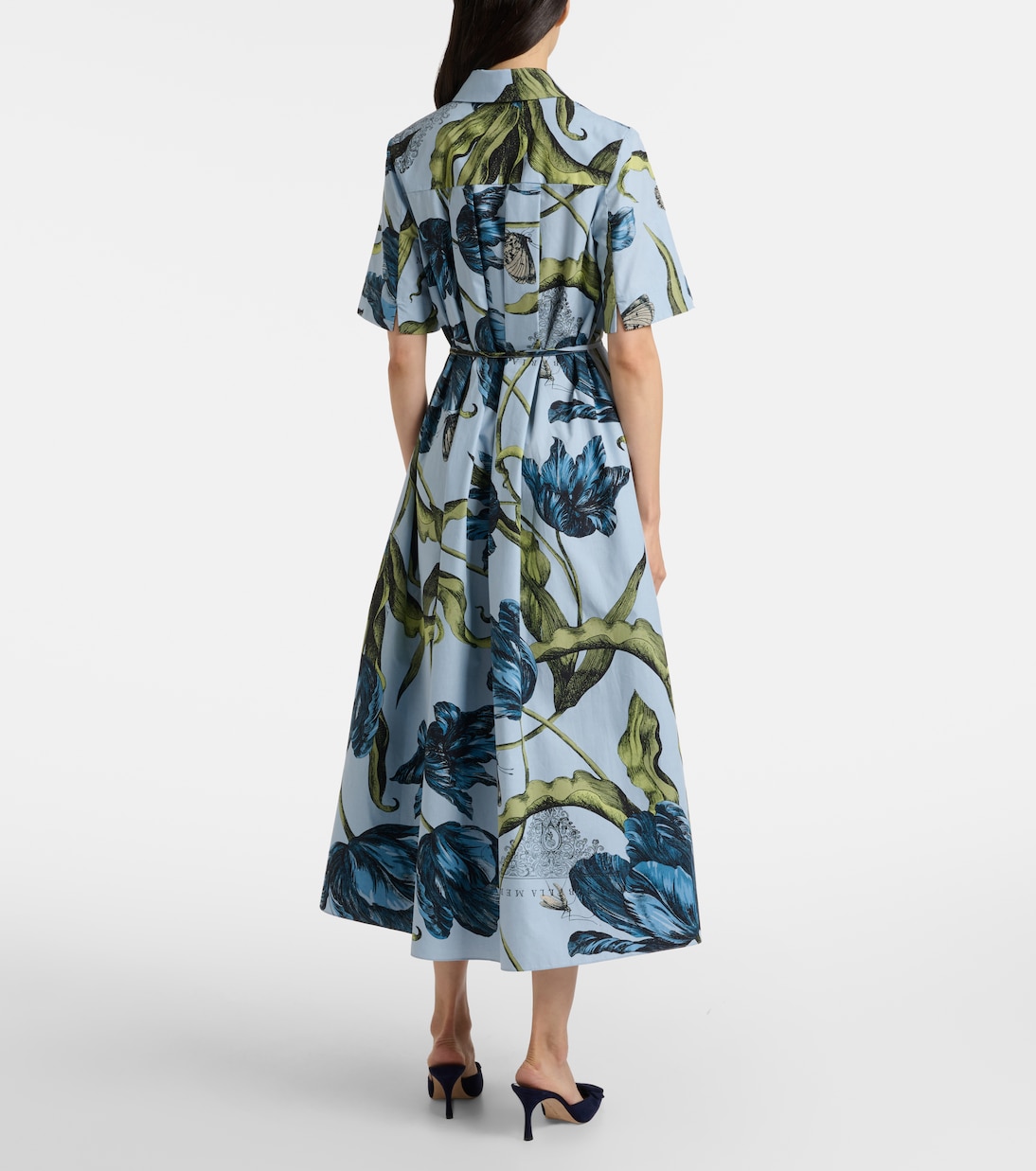 Bedrucktes Midikleid aus Baumwolle | Erdem