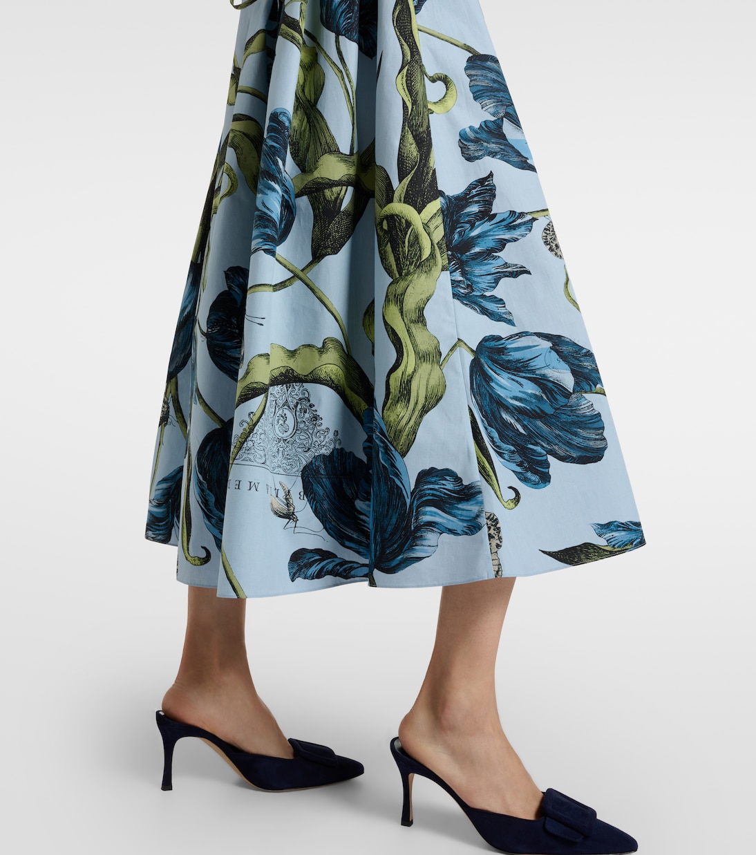 Bedrucktes Midikleid aus Baumwolle | Erdem