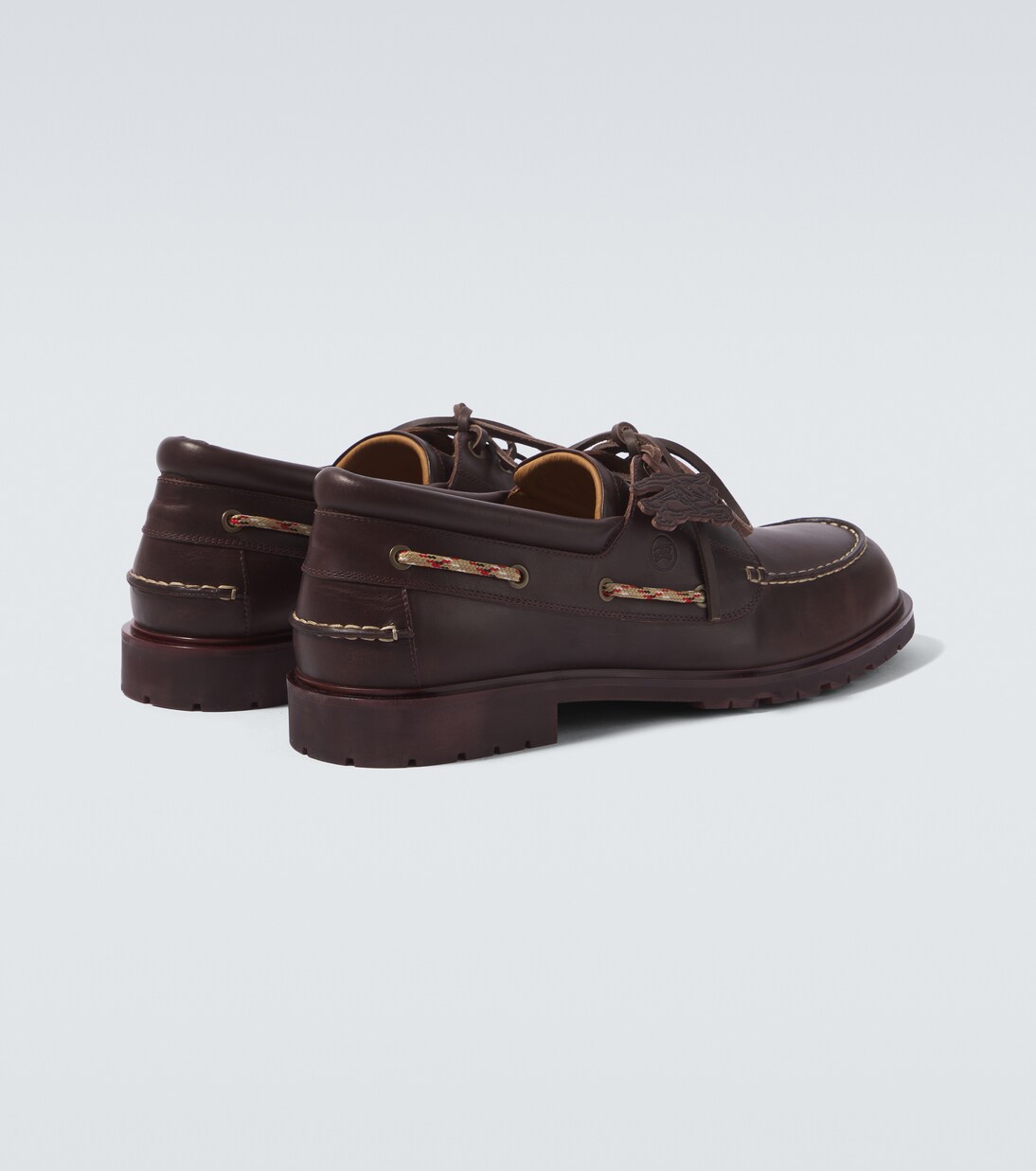Leather boat shoes | Burberry