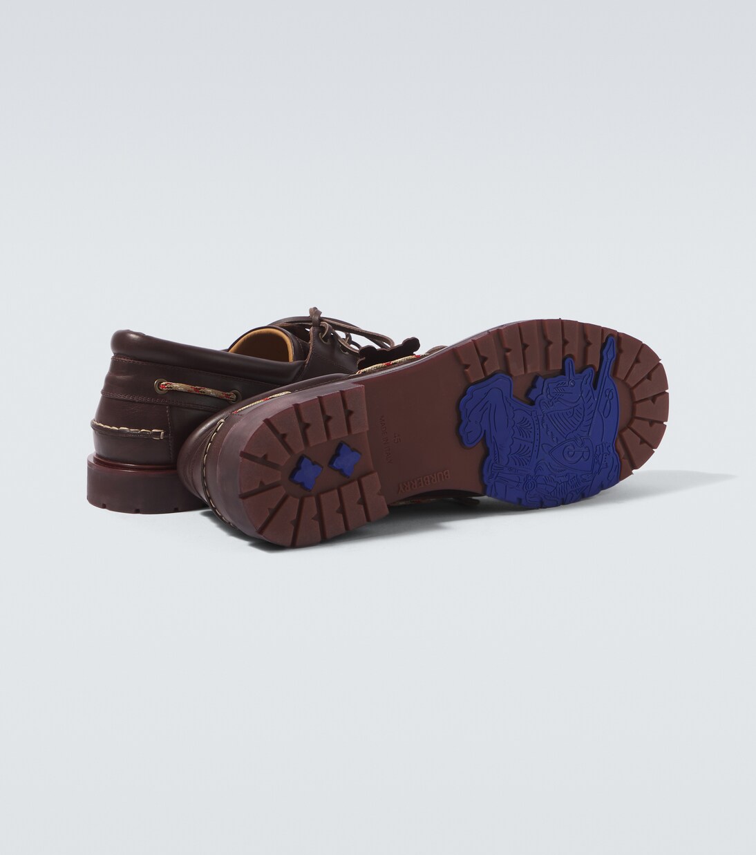 Leather boat shoes | Burberry