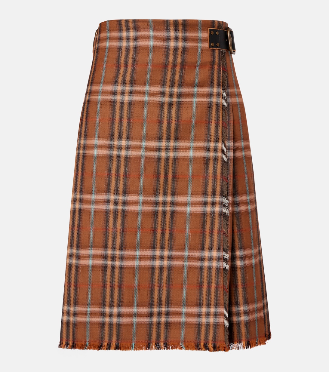 Burberry Check wool midi skirt | Burberry