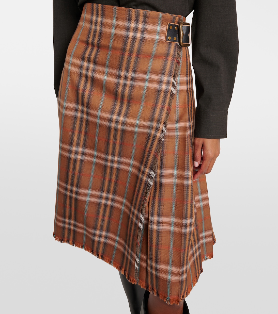 Burberry Check wool midi skirt | Burberry
