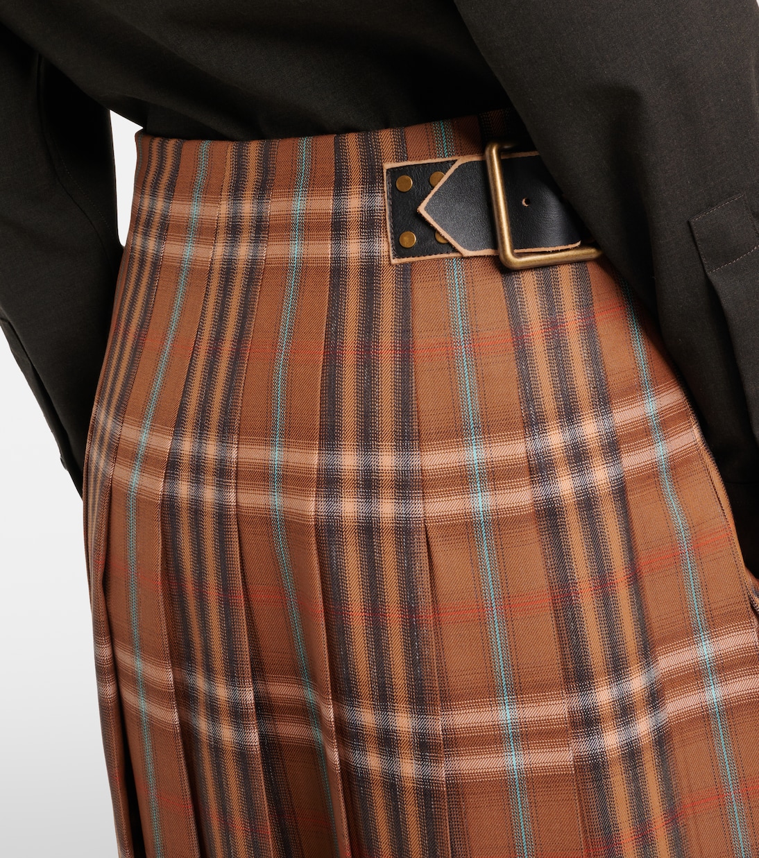 Burberry Check wool midi skirt | Burberry