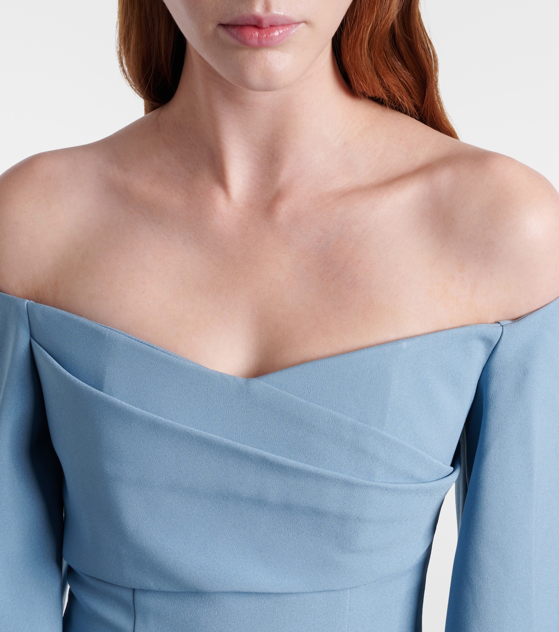 Rina crêpe and satin gown | Solace London