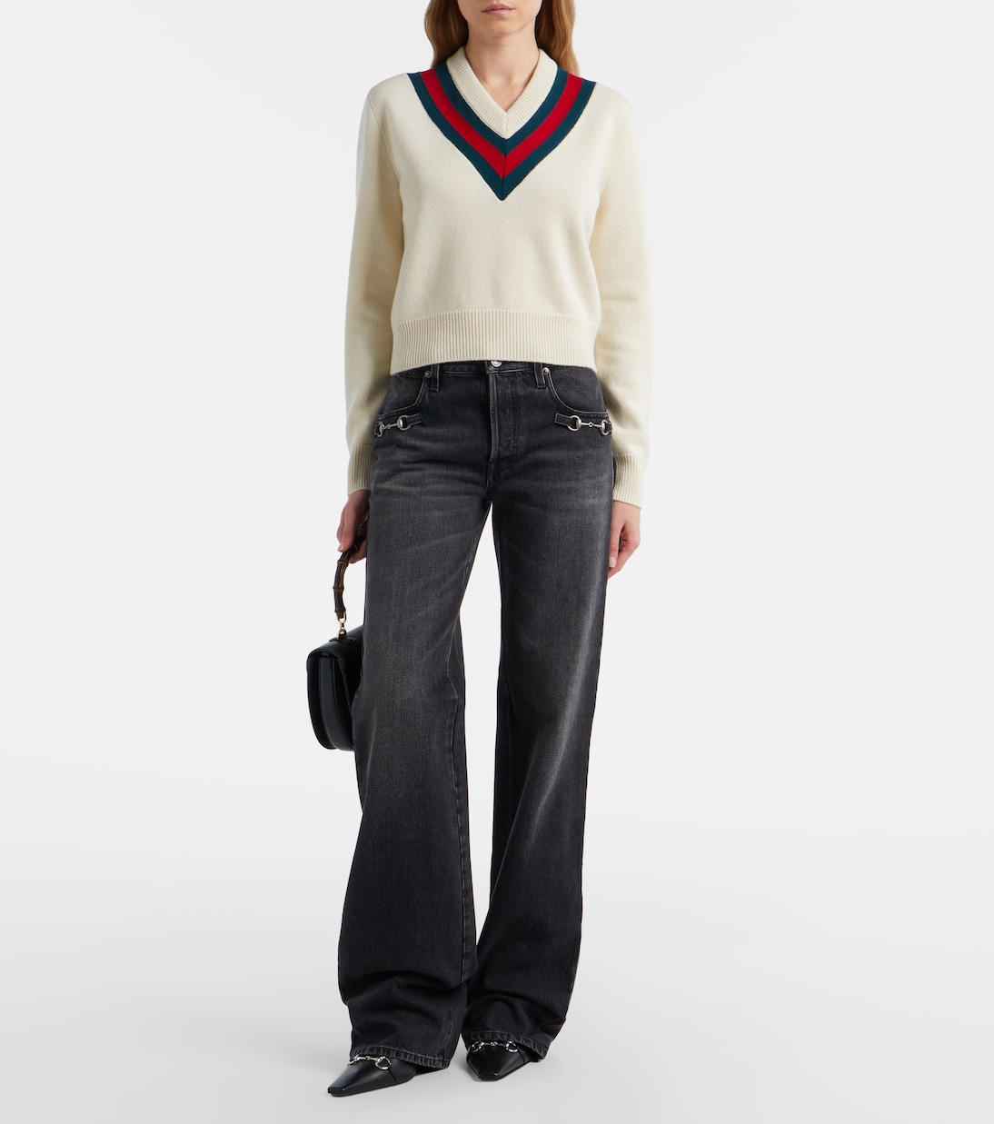 Web Stripe wool sweater | Gucci