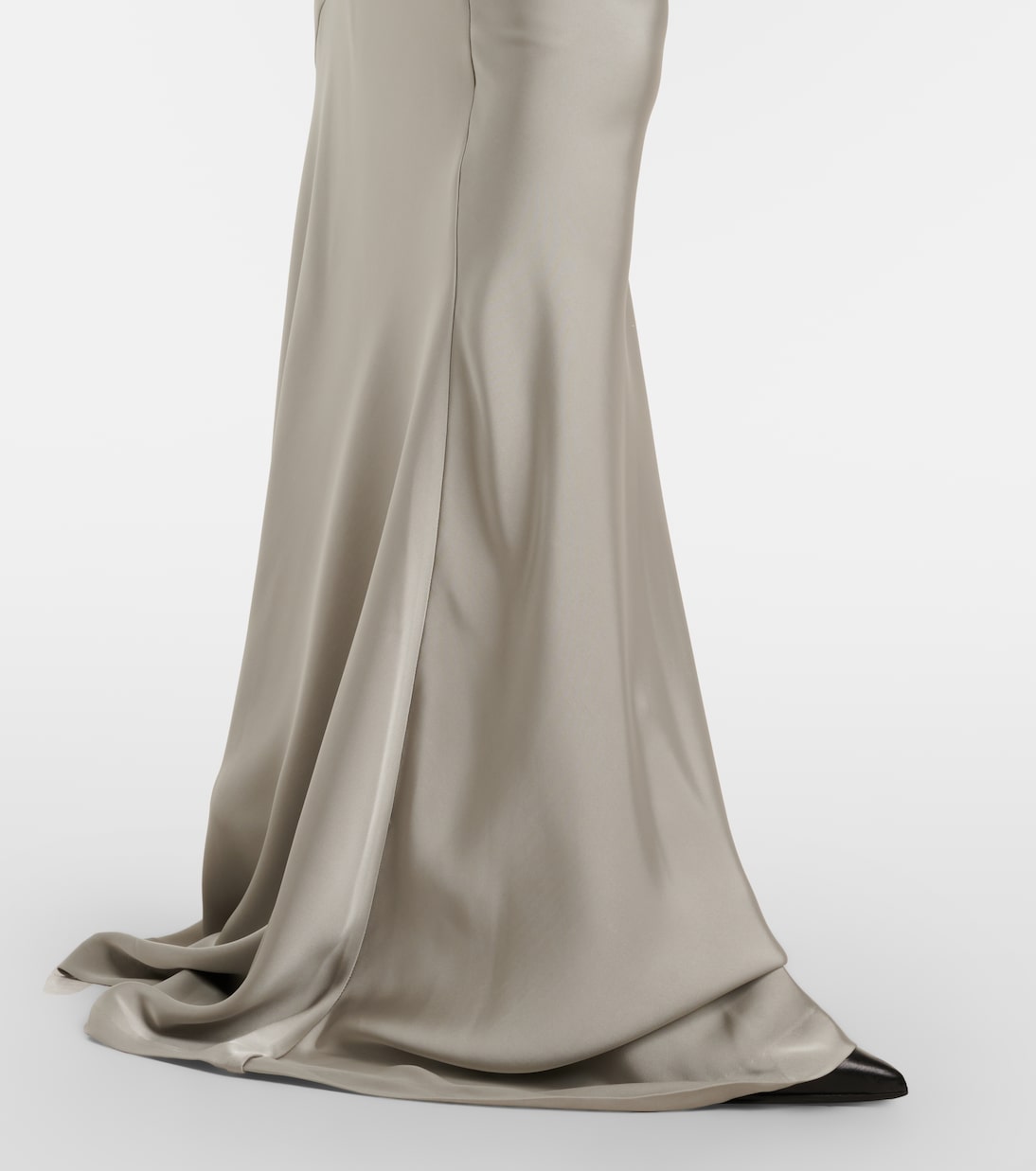 Off-shoulder satin gown | Entire Studios