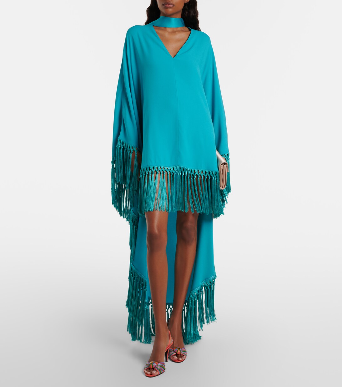 Cecil fringed crêpe cady kaftan | Taller Marmo