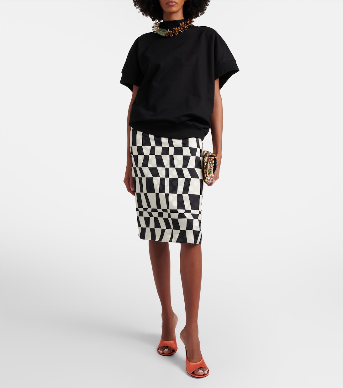 Mules compensées en satin | Dries Van Noten