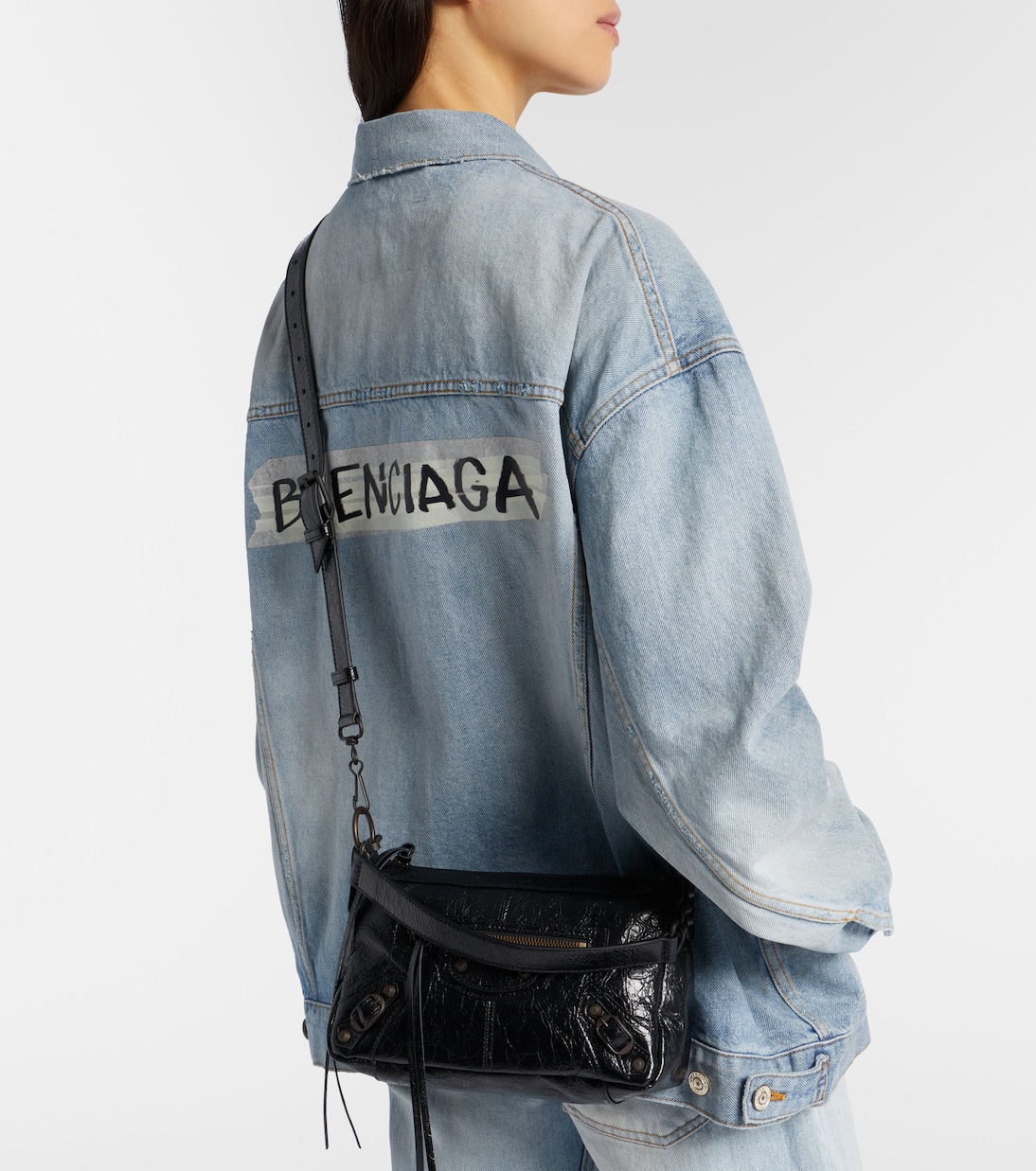 Schultertasche Le City Moto Small aus Leder | Balenciaga