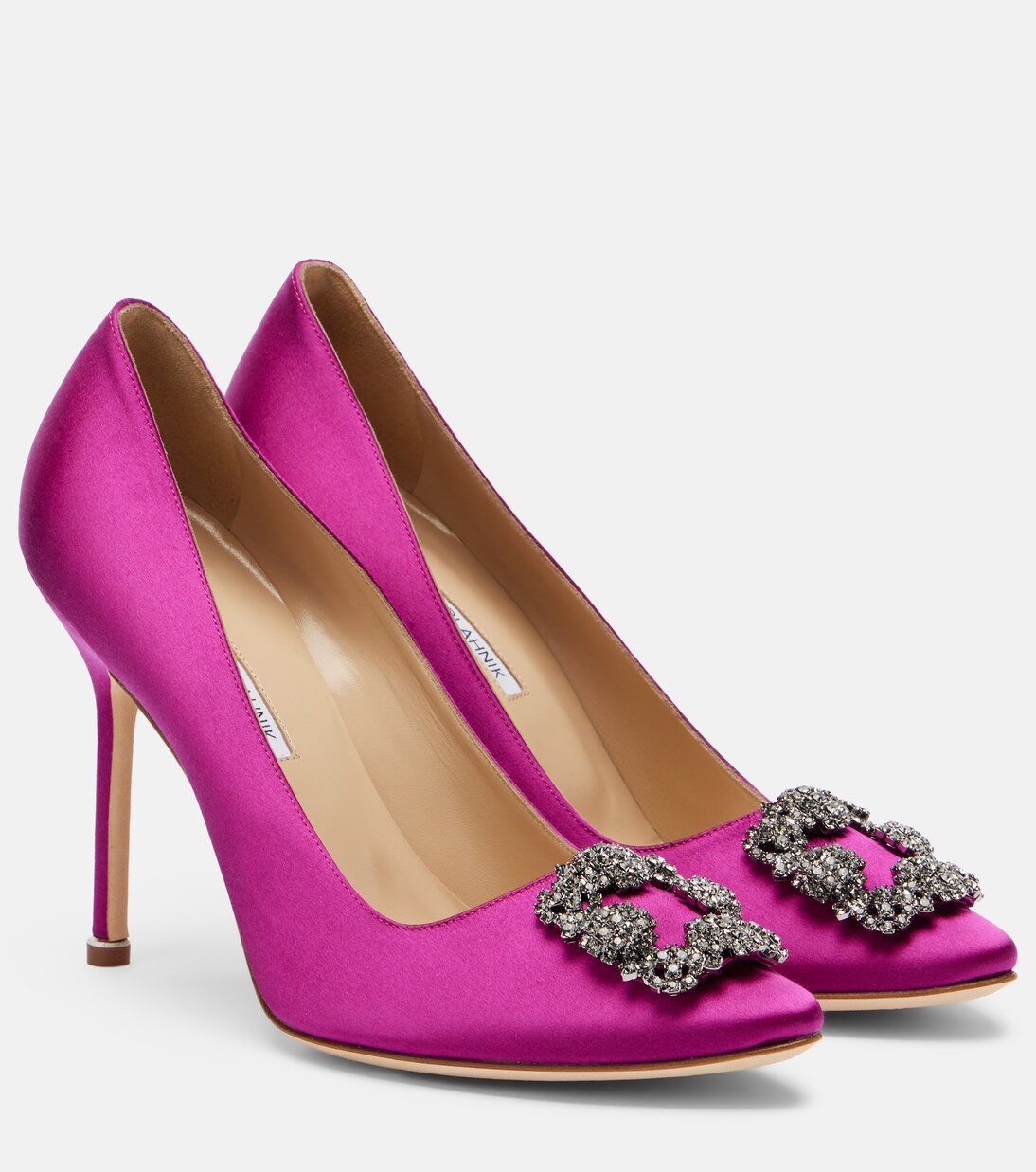 Hangisi embellished satin pumps | Manolo Blahnik