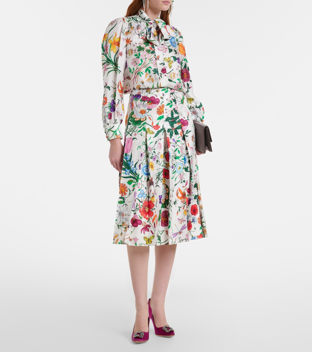 Hangisi embellished satin pumps | Manolo Blahnik