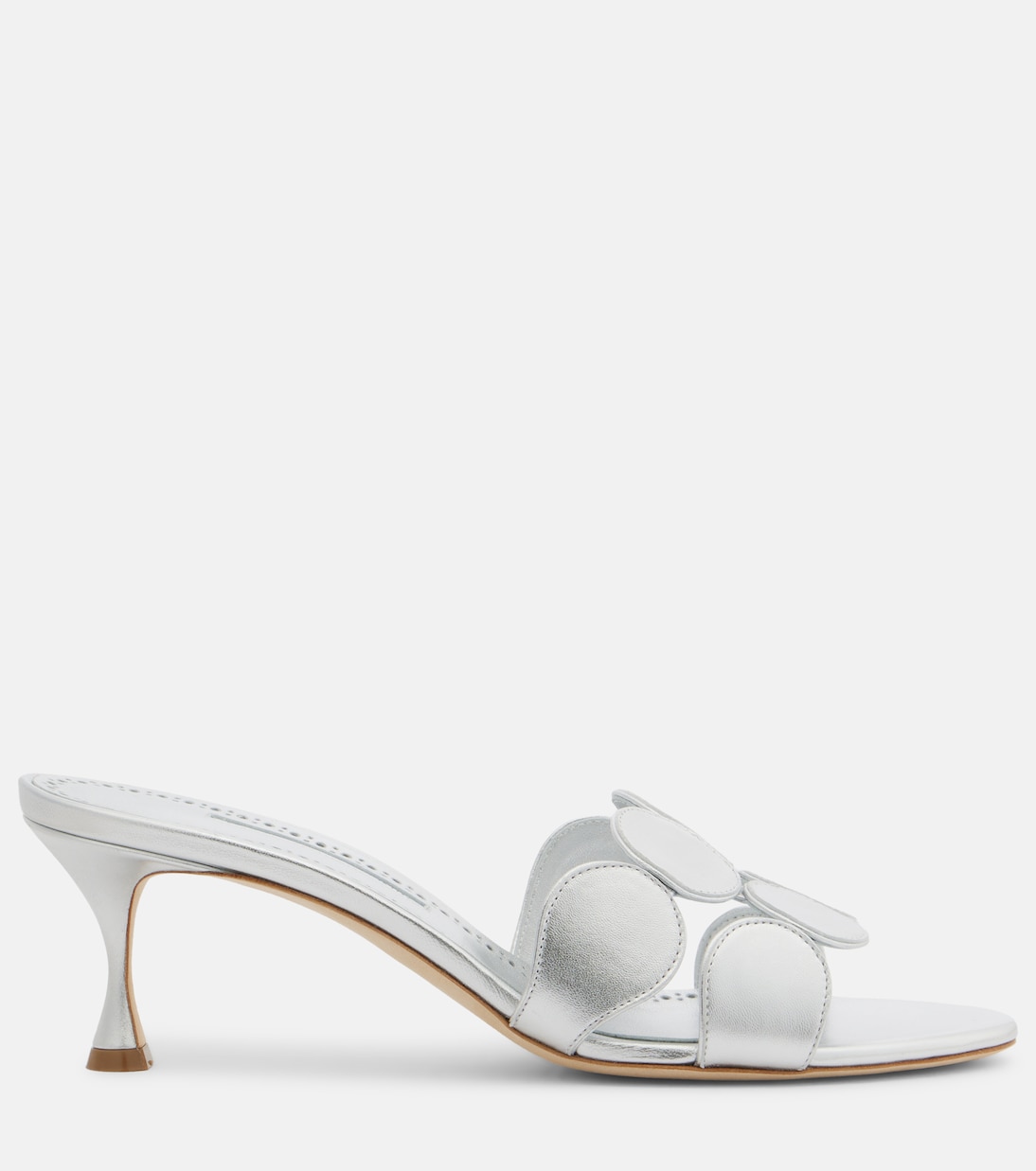 Haribalmu 50 metallic leather mules | Manolo Blahnik