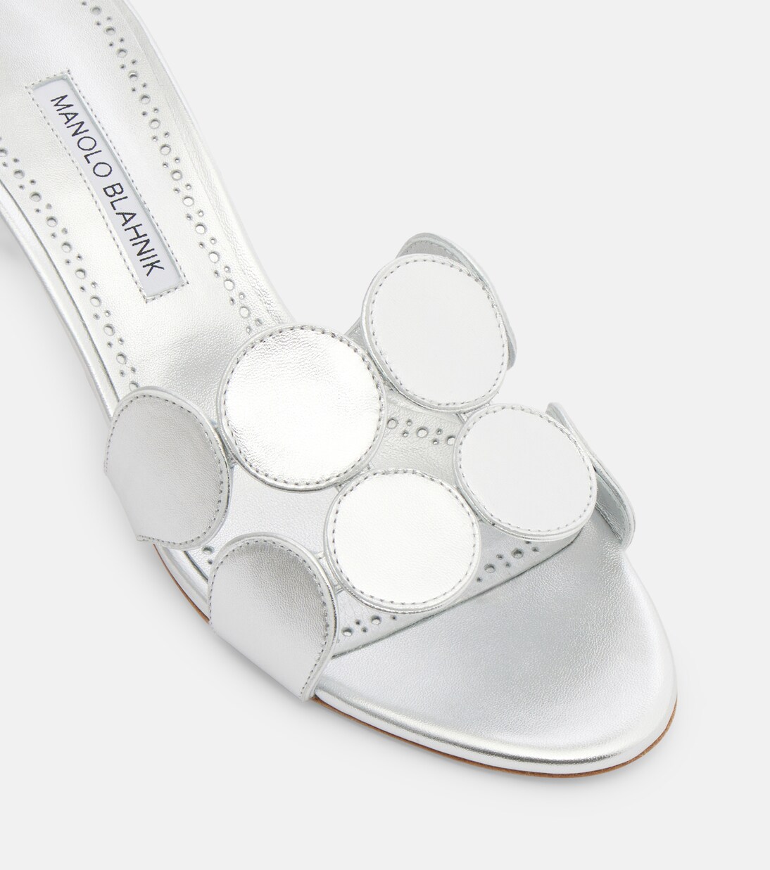 Haribalmu 50 metallic leather mules | Manolo Blahnik