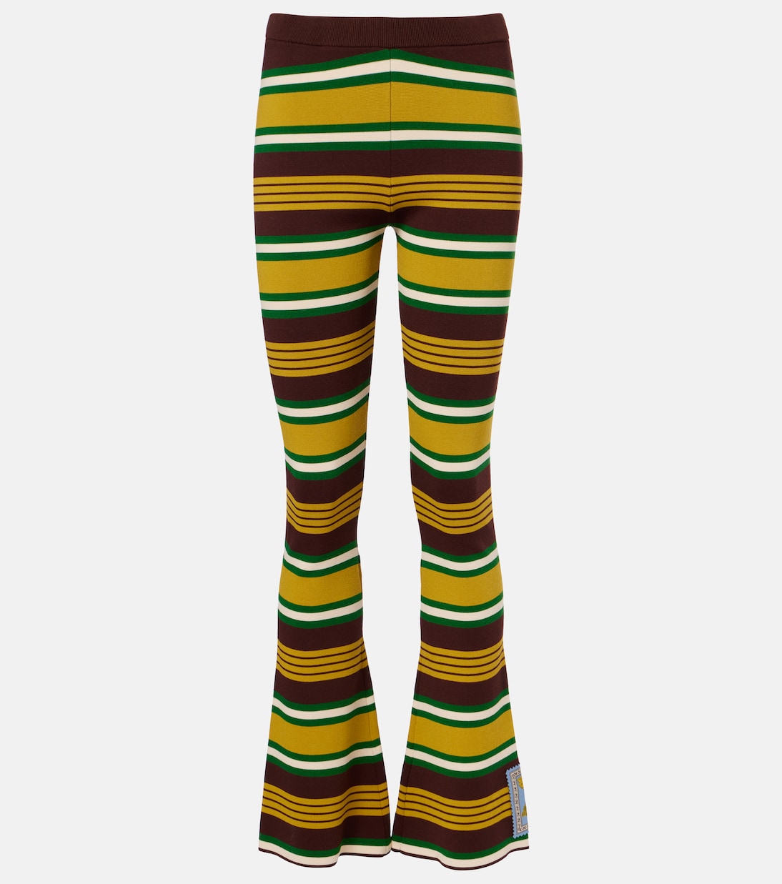 Pantaloni Clover flared in maglia a righe | Alémais