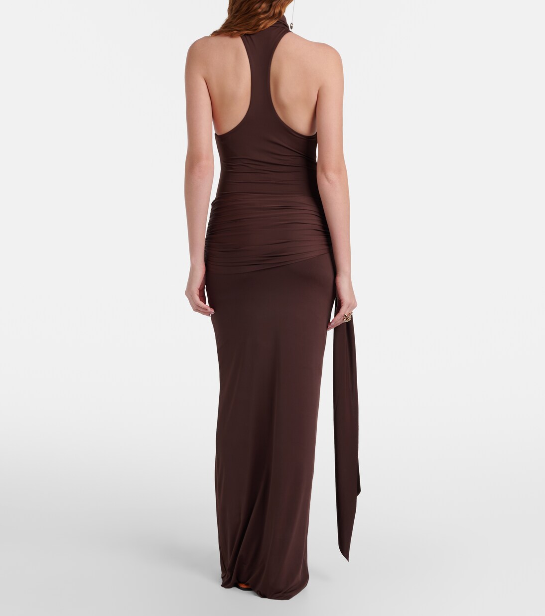 Aidana draped jersey maxi dress | De La Vali