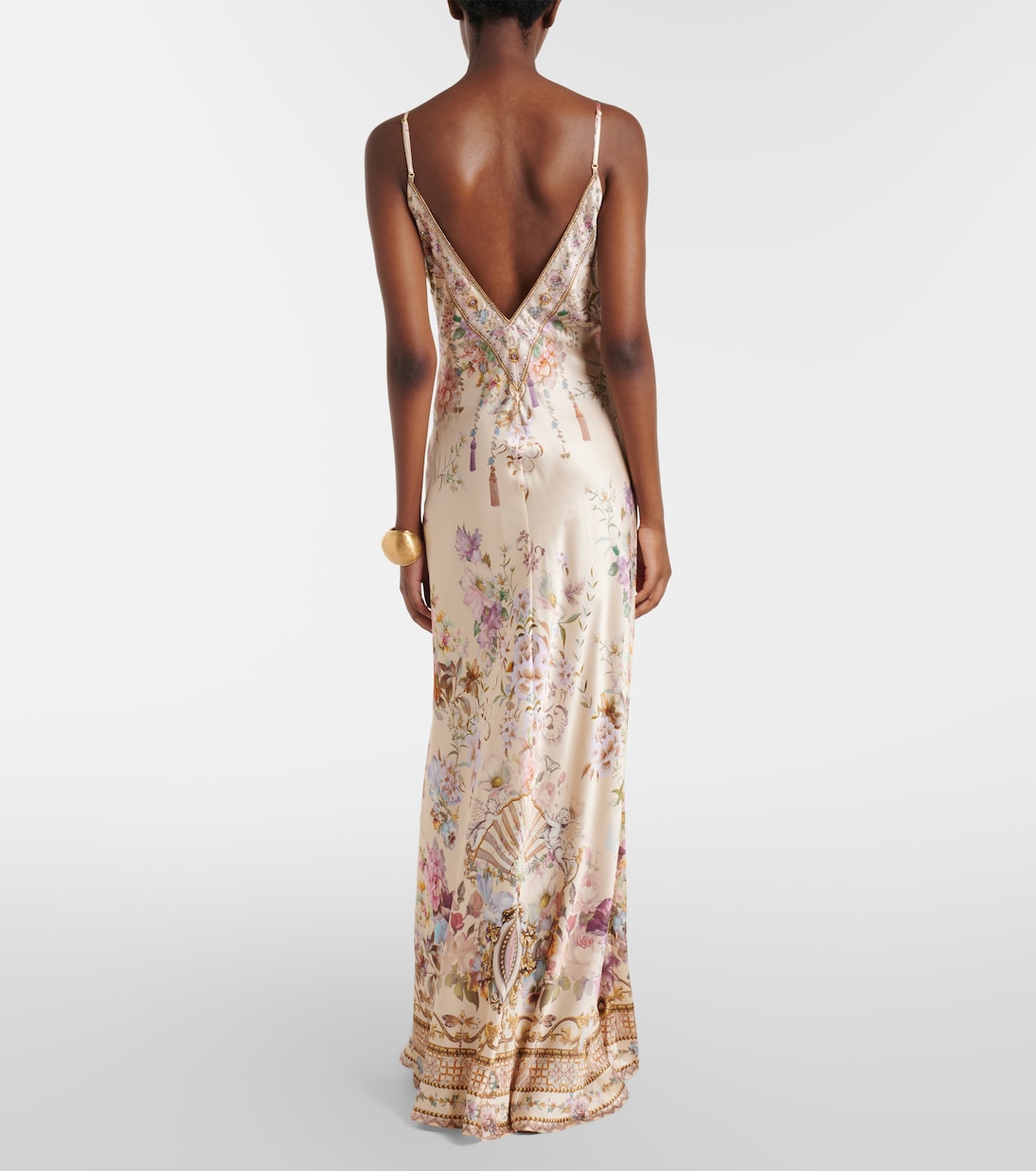 Embellished floral silk slip dress | Camilla