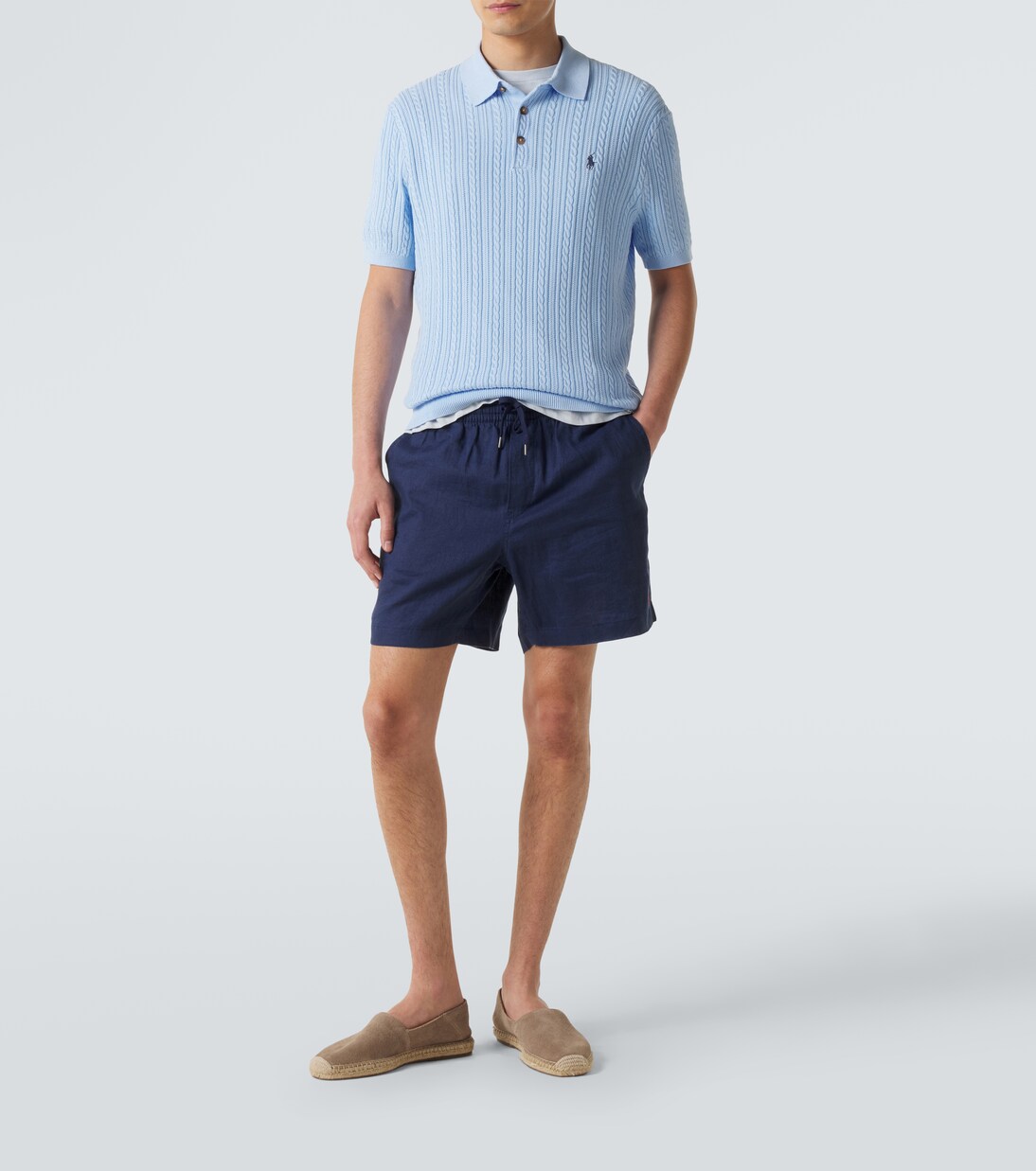 Cable-knit cotton polo sweater | Polo Ralph Lauren