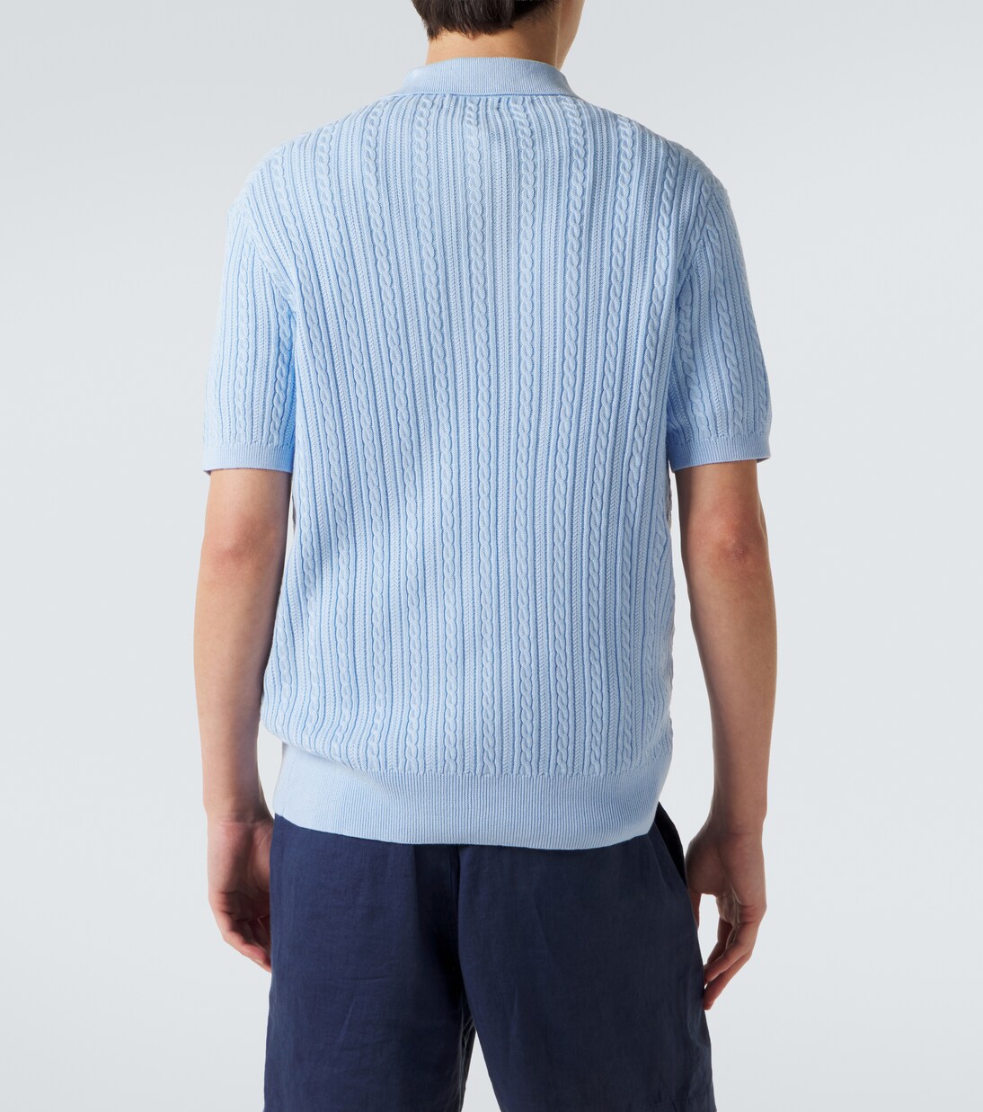 Cable-knit cotton polo sweater | Polo Ralph Lauren
