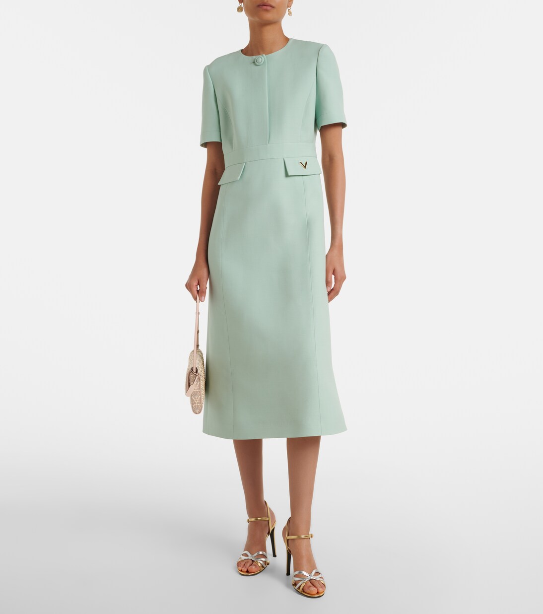 Crepe Couture VGold midi dress | Valentino