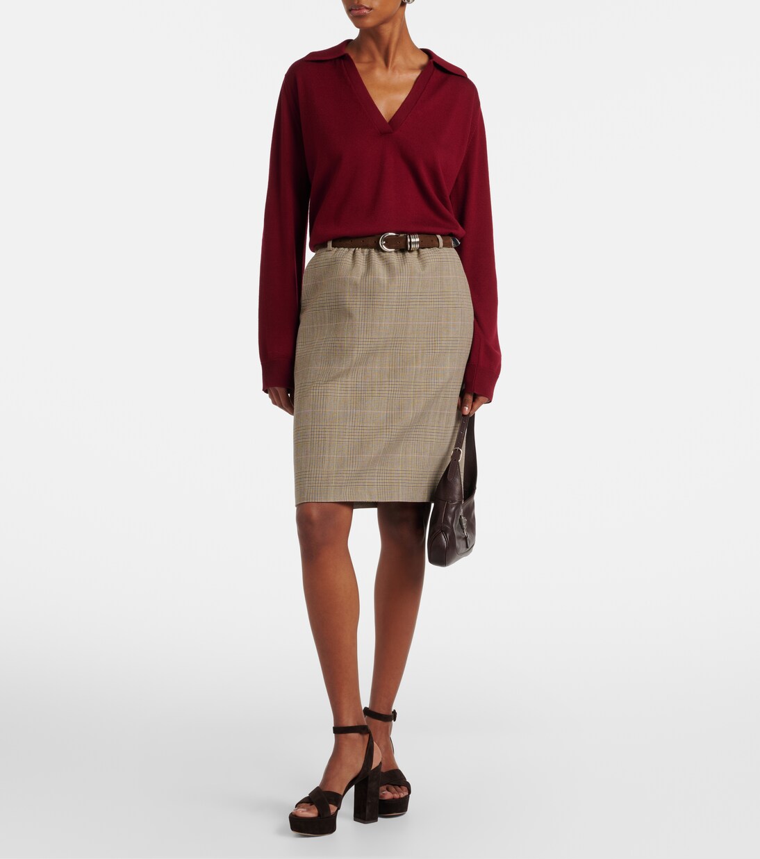 Plateausandalen Sabrina aus Veloursleder | Gianvito Rossi