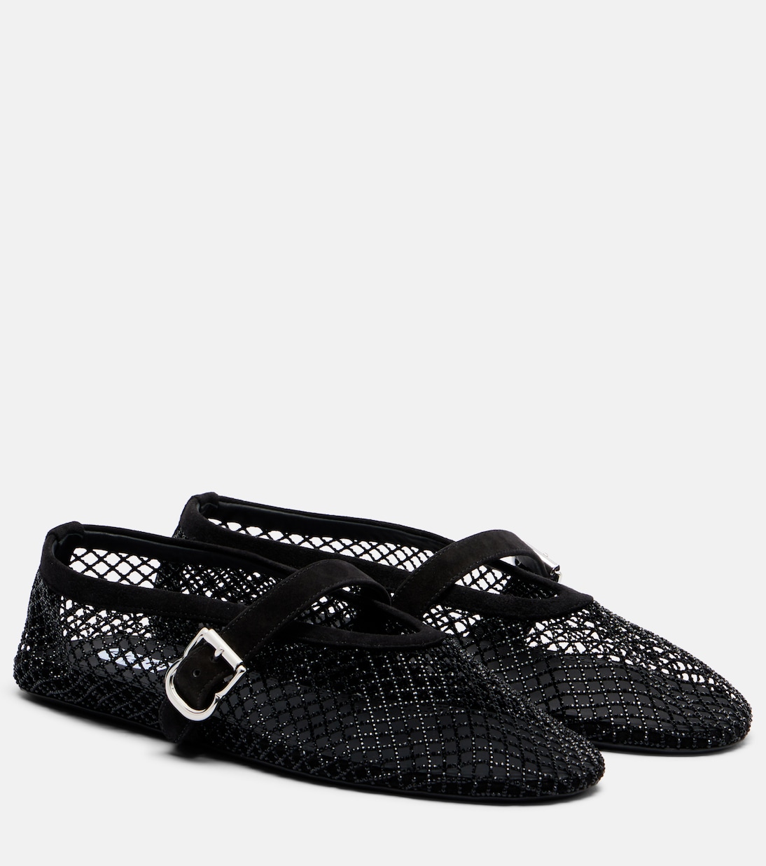 Embellished fishnet ballet flats | Alaïa
