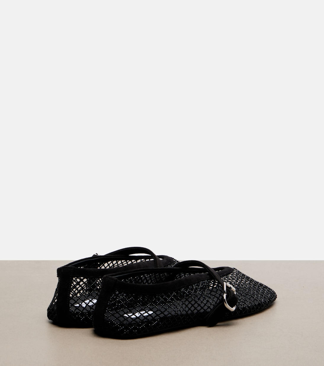 Embellished fishnet ballet flats | Alaïa