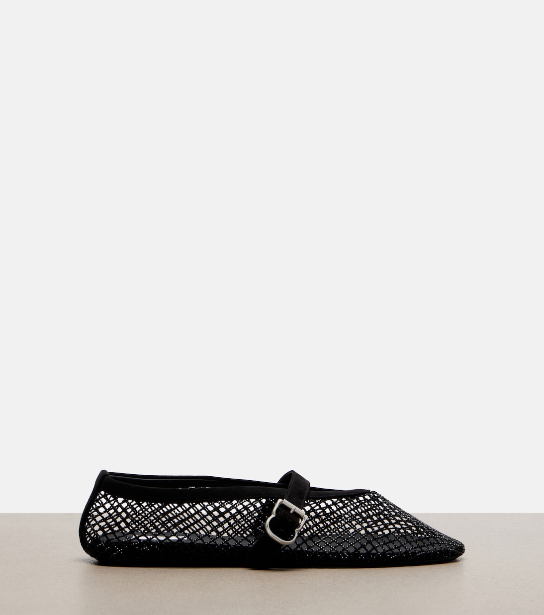 Embellished fishnet ballet flats | Alaïa