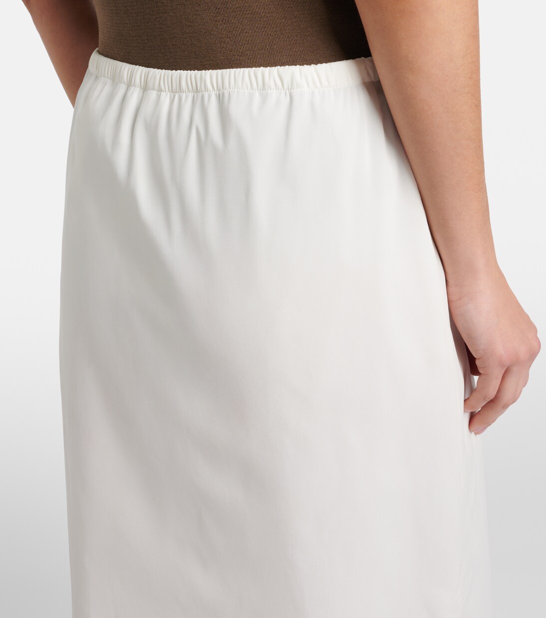 Ivera silk-blend chiffon midi skirt | The Row