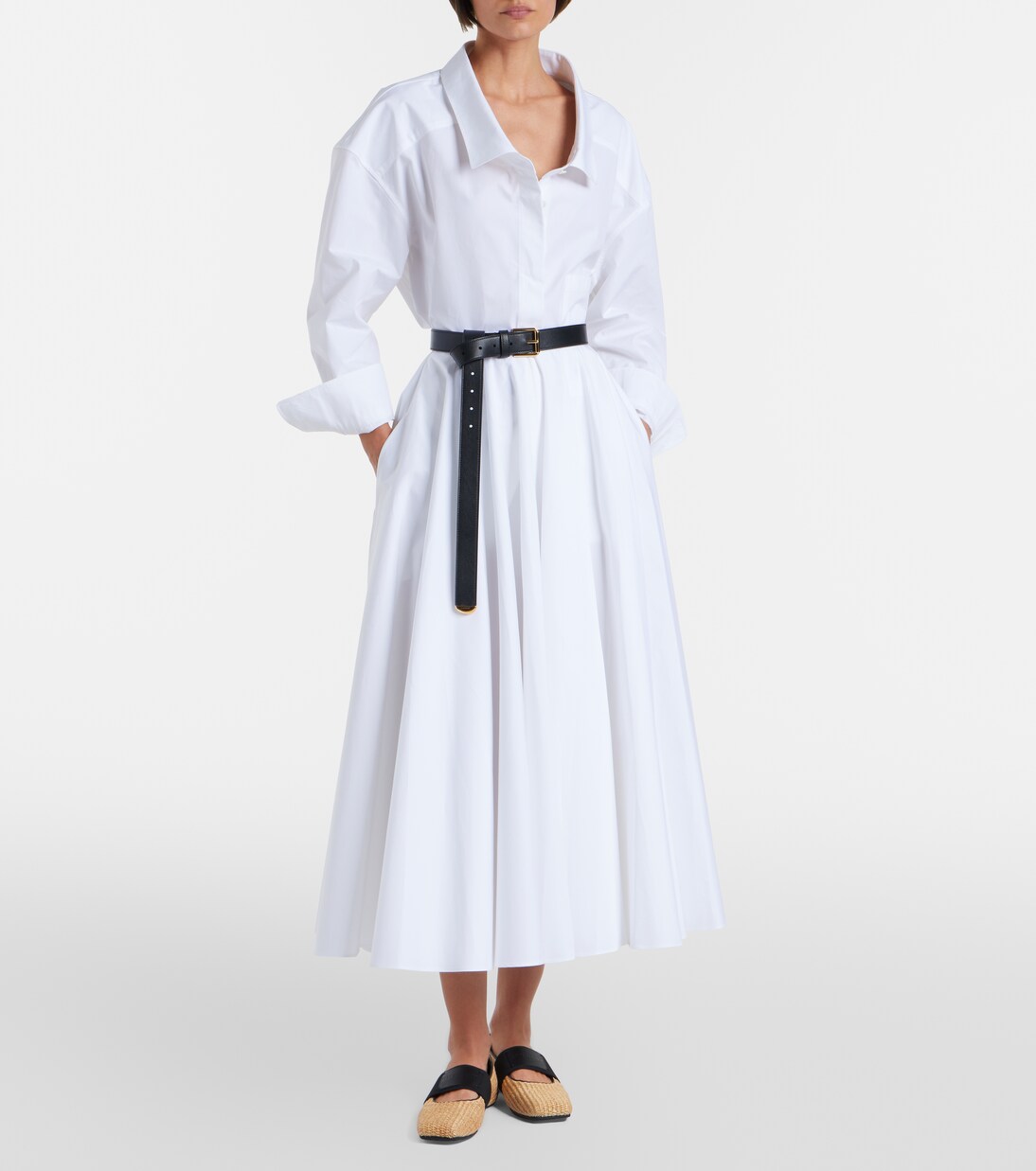 Bailarinas Mary Jane Sliced Square de efecto rafia | Givenchy