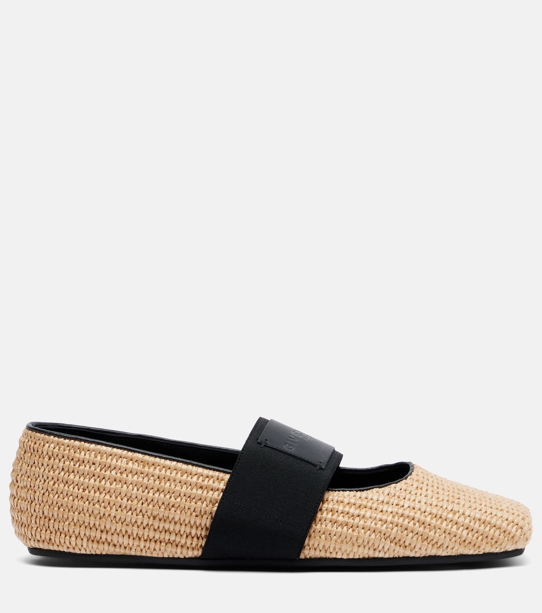 Bailarinas Mary Jane Sliced Square de efecto rafia | Givenchy