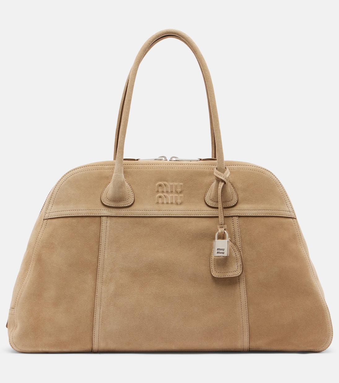 Sac bowling Vivant Large en daim | Miu Miu