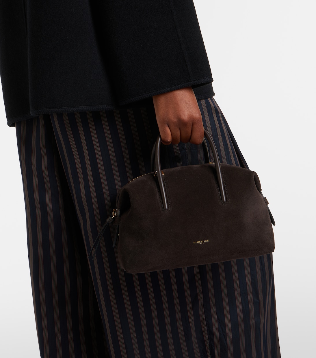 Stockholm Small suede top-handle bag | DeMellier