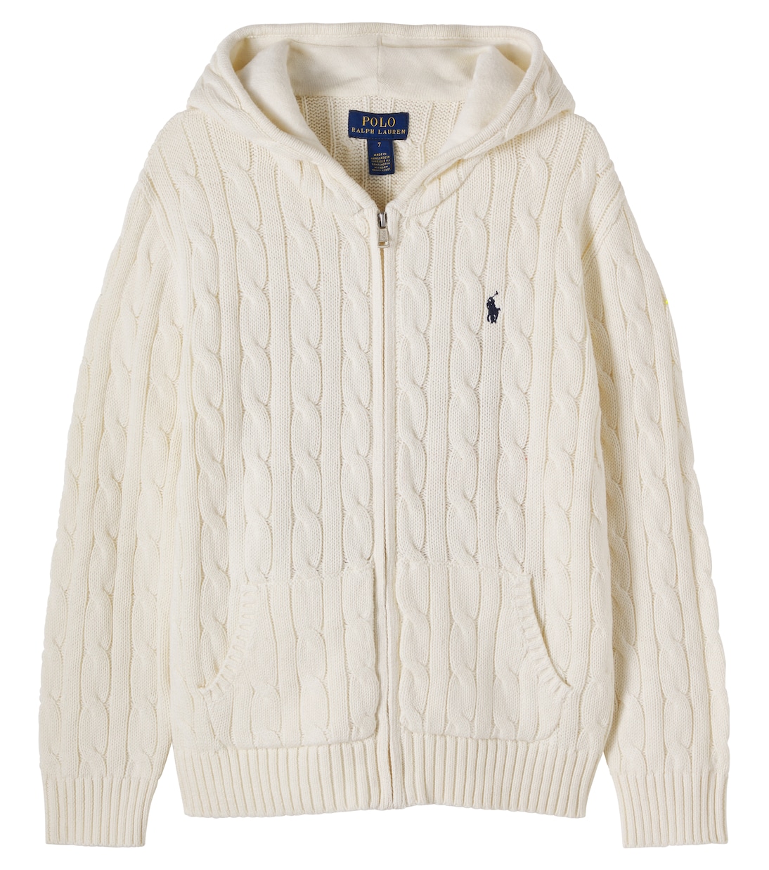 Cable-knit cotton zip-up hoodie | Polo Ralph Lauren Kids