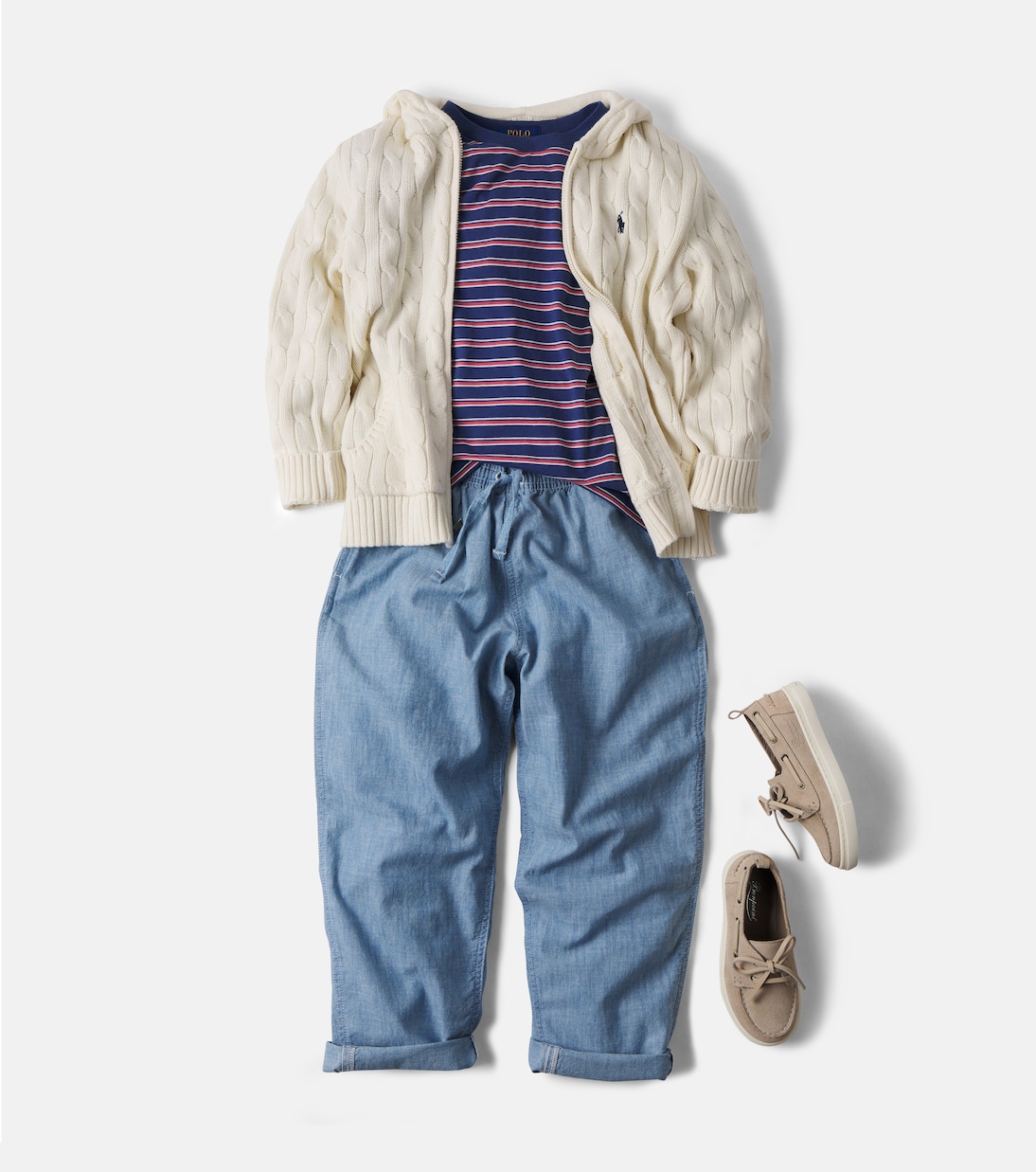 Cable-knit cotton zip-up hoodie | Polo Ralph Lauren Kids
