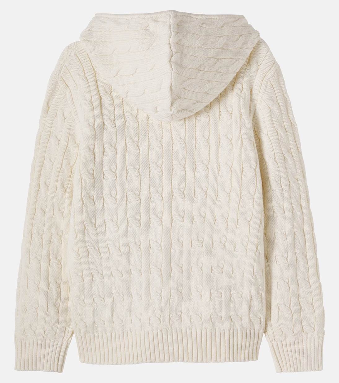 Cable-knit cotton zip-up hoodie | Polo Ralph Lauren Kids