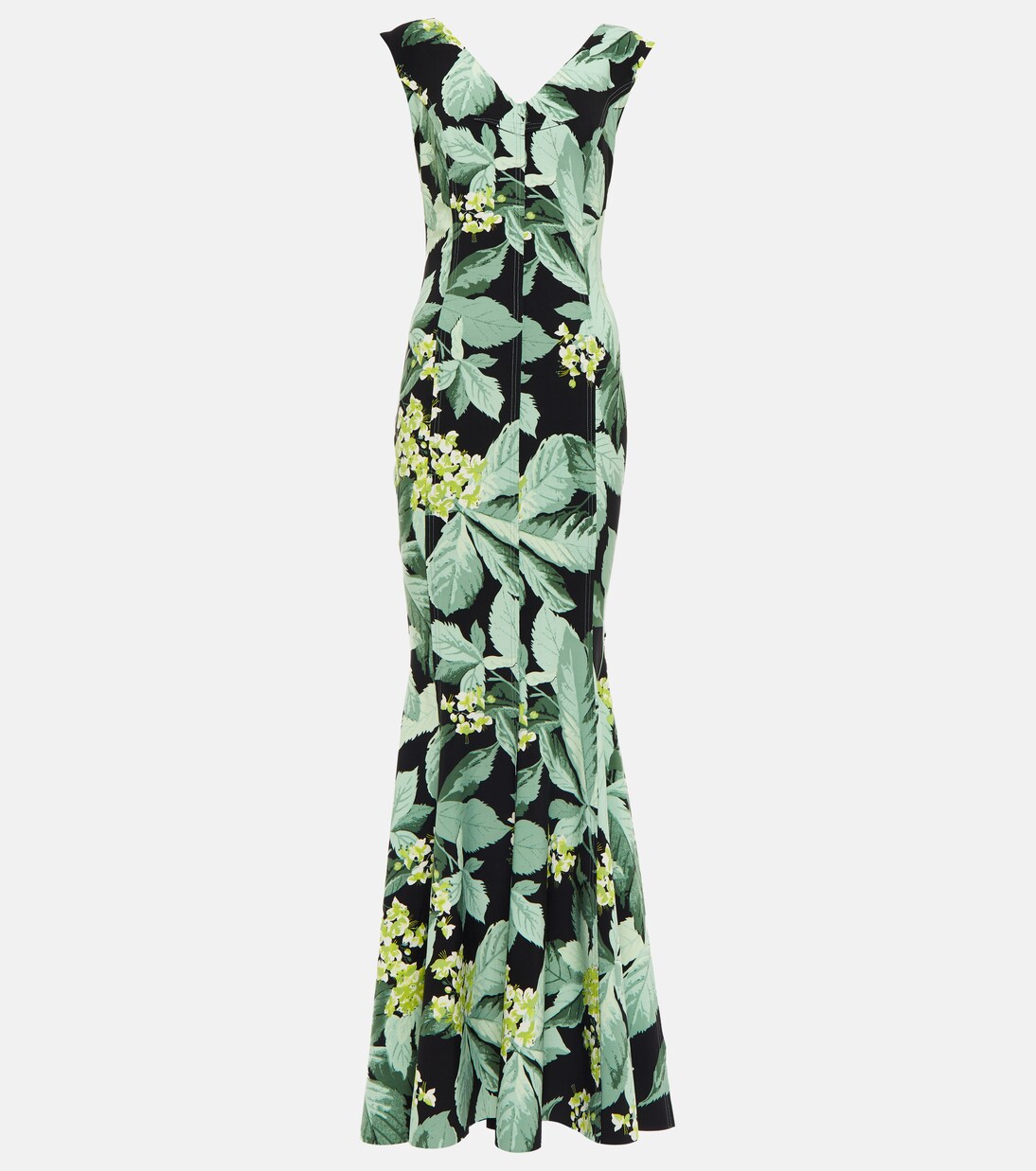 Robe longue Grace imprimée | Norma Kamali