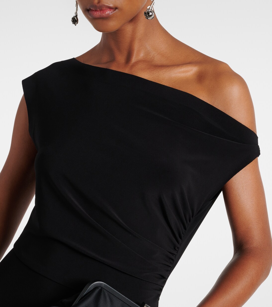 Robe longue à encolure bardot | Norma Kamali